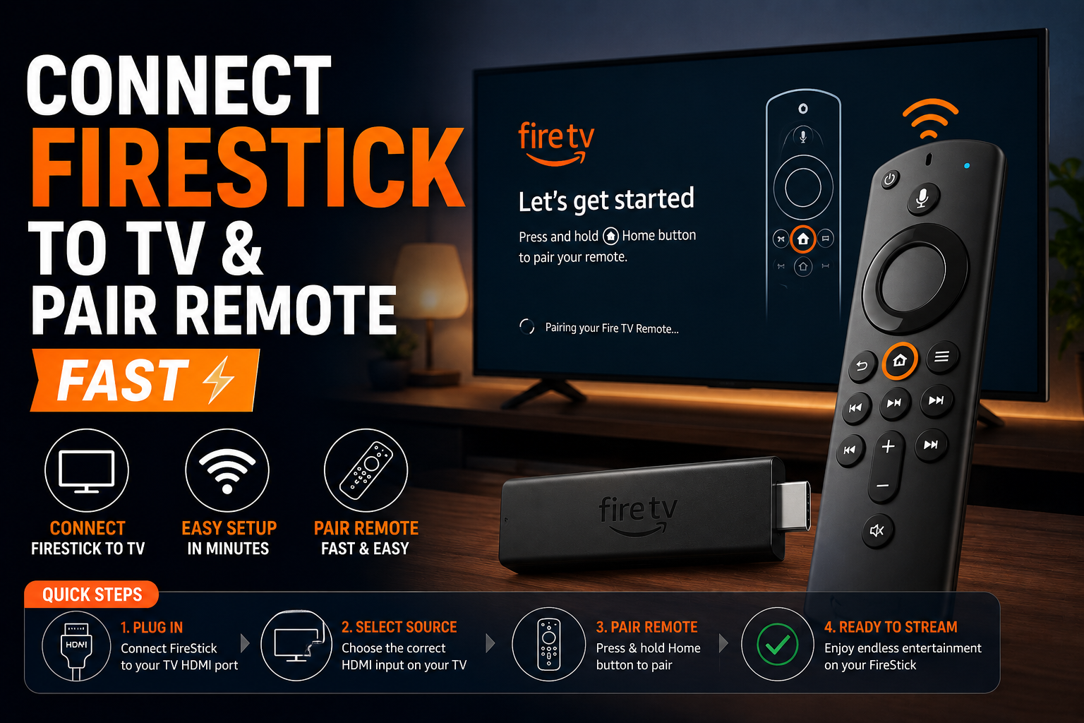  Connect FireStick to TV